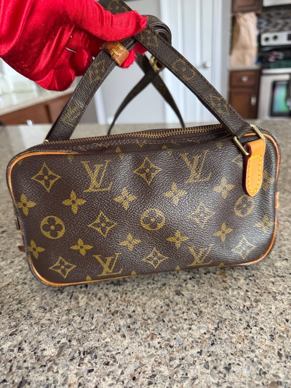 Louis Vuitton Brown Monogram Mini Top-Handle Bag Authentic !!